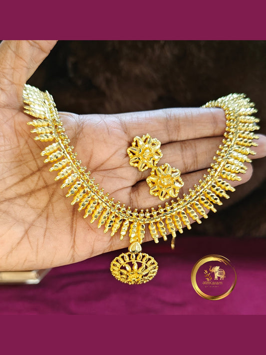 Gold Short Necklace - GSN0004