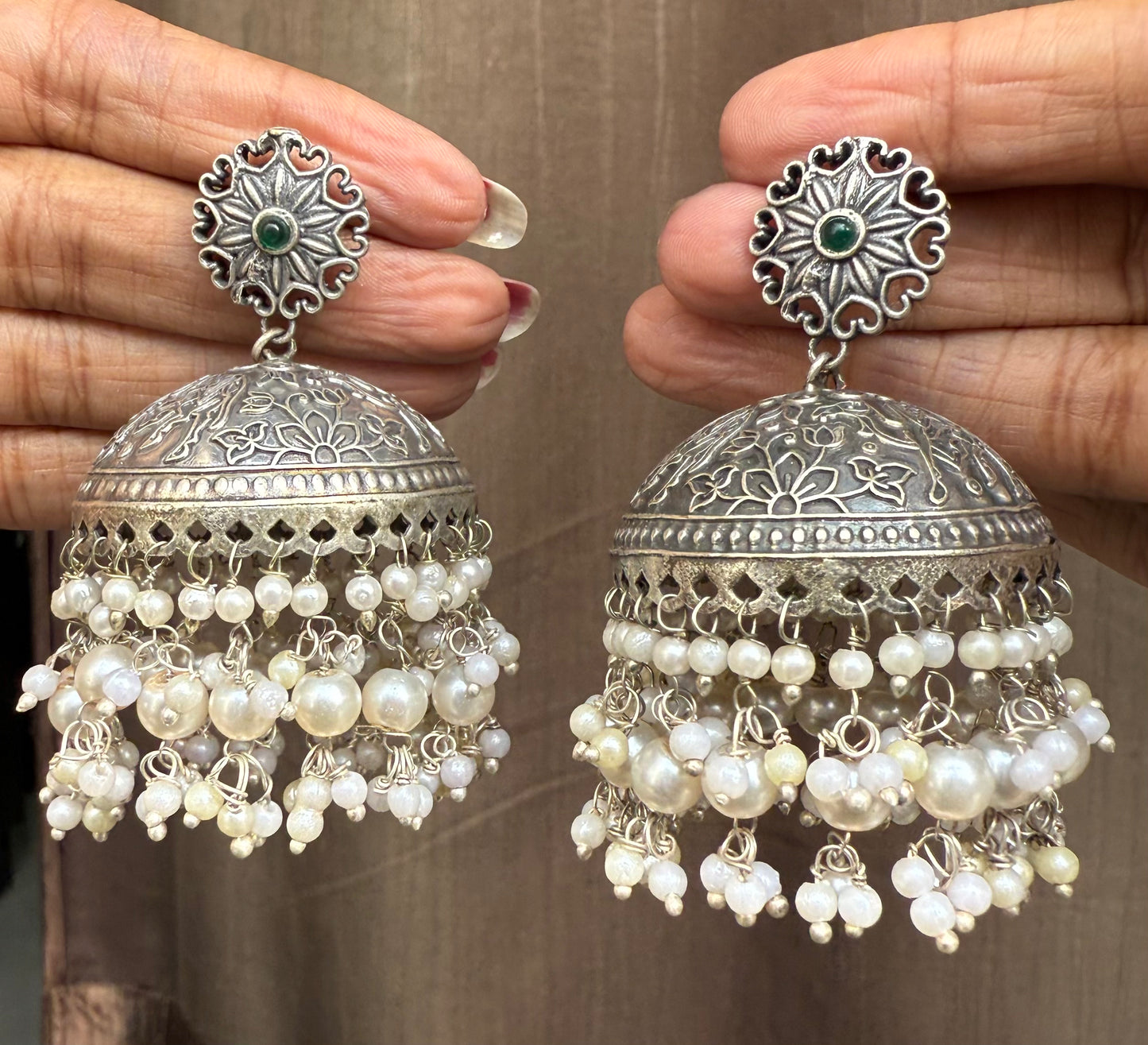 Oxidised Ethnic Traditional Jhumkas