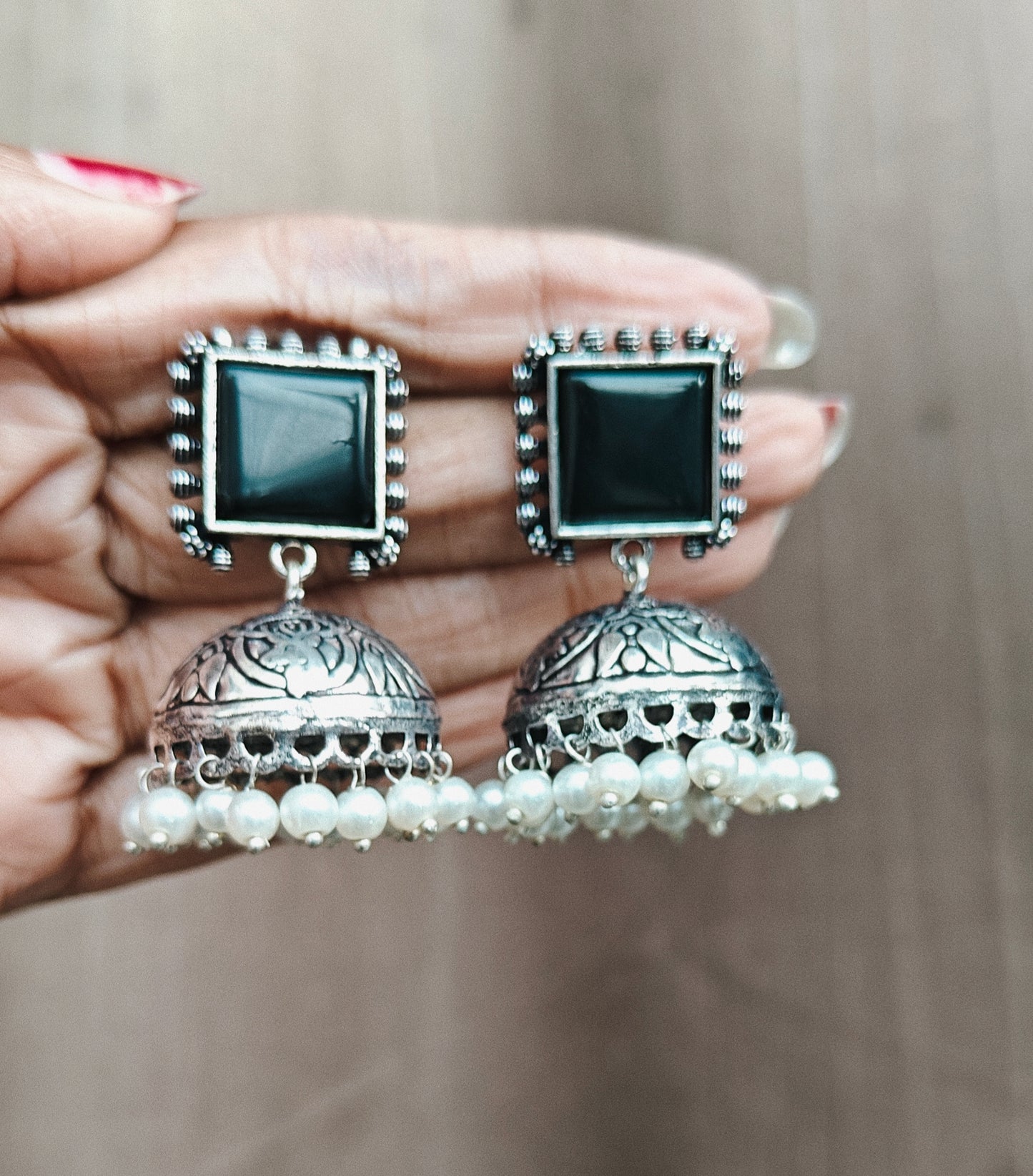 Oxidised Earring Jhumka