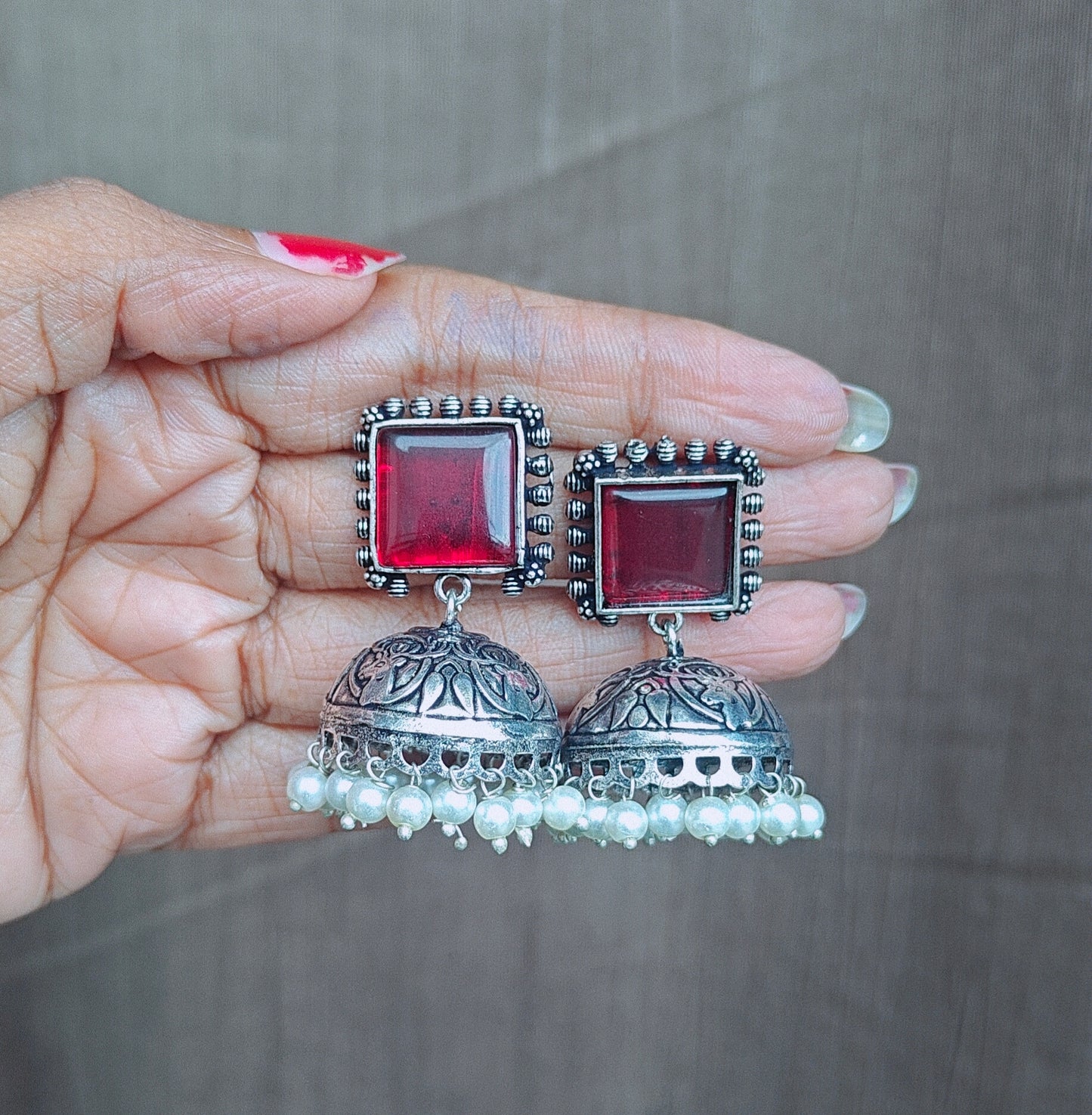 Oxidised Earring Jhumka