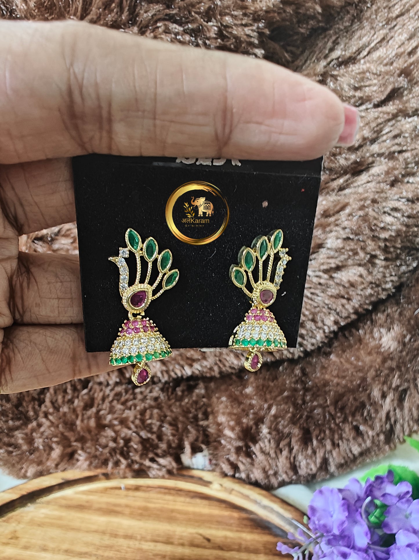 Simple Peacock Jhumka JH22