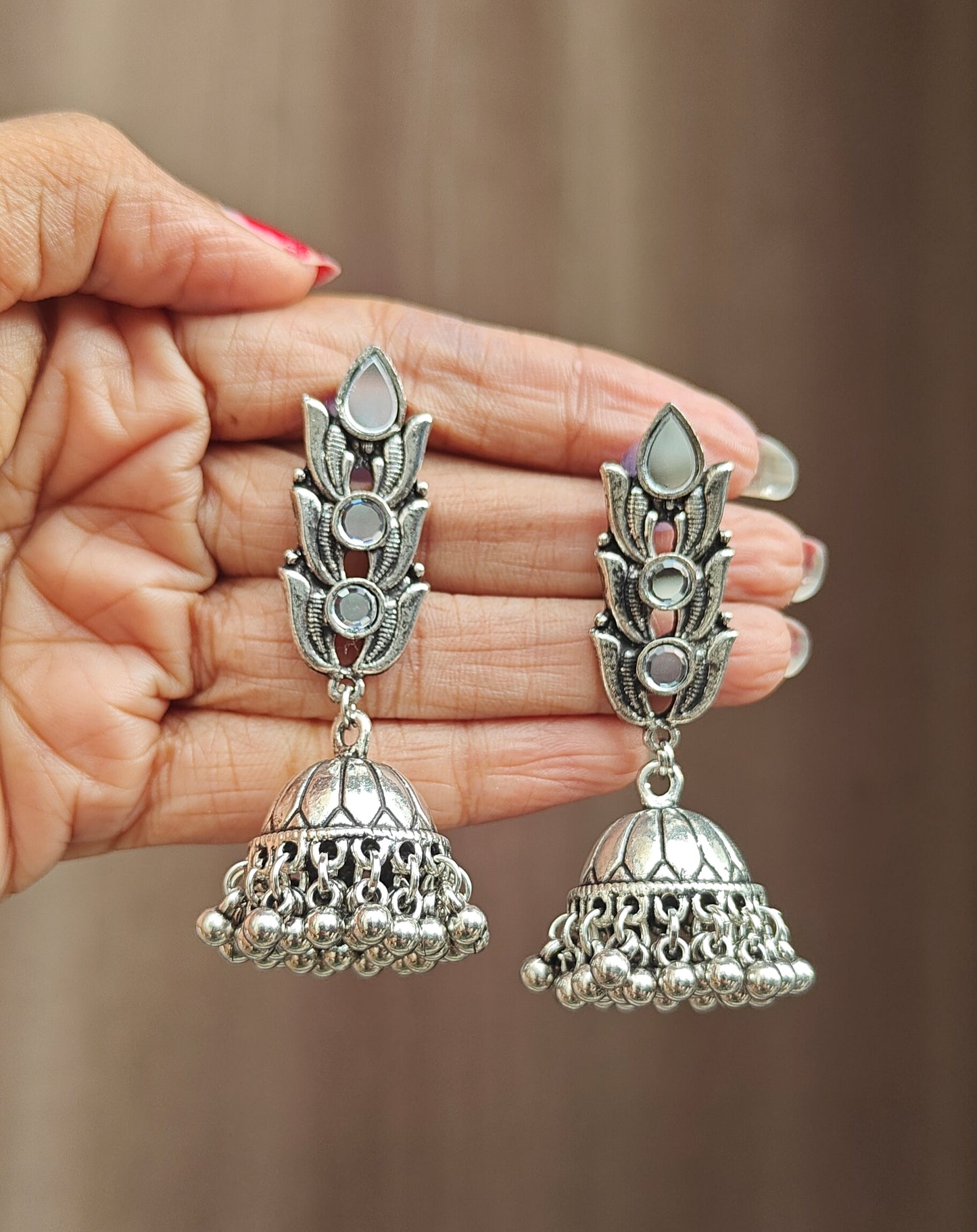 Oxidised Traditional Ethnic Jhumkas