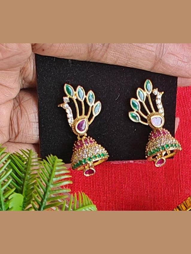 Simple Peacock Jhumka JH22
